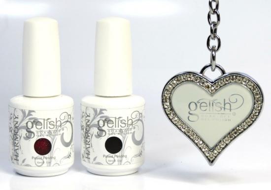 Gelish winter red duo dancer with diva nails key 1