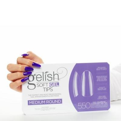 Gelish Soft Gel Tips MEDIUM ROUND 550 pcs