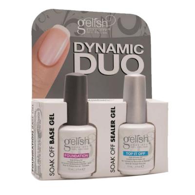 Gelish Dynamic Duo - Top It Of + Foundation base Gel