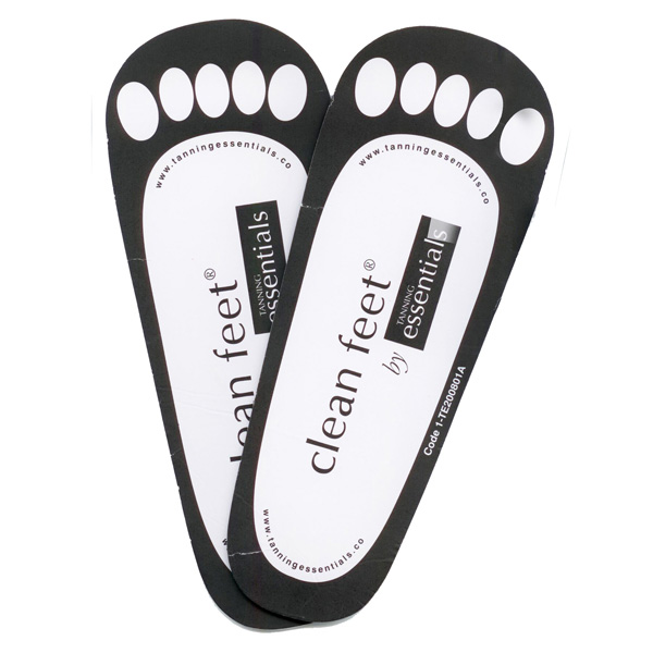 Tanning essentials clean feet cardboard
